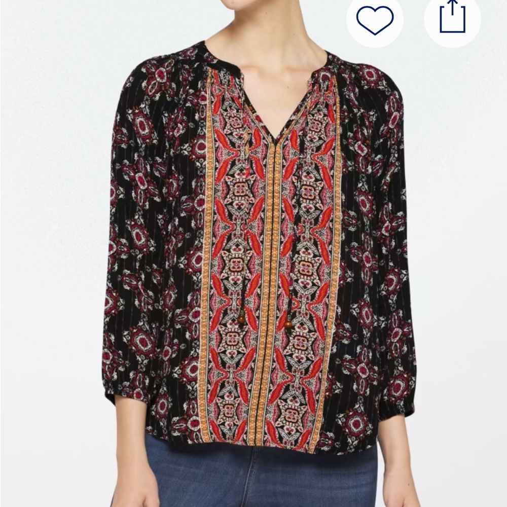 Mason & Belle Caseey Tassel Detail Top